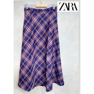 ザラ(ZARA)のZARA チェックロングスカート(ロングスカート)