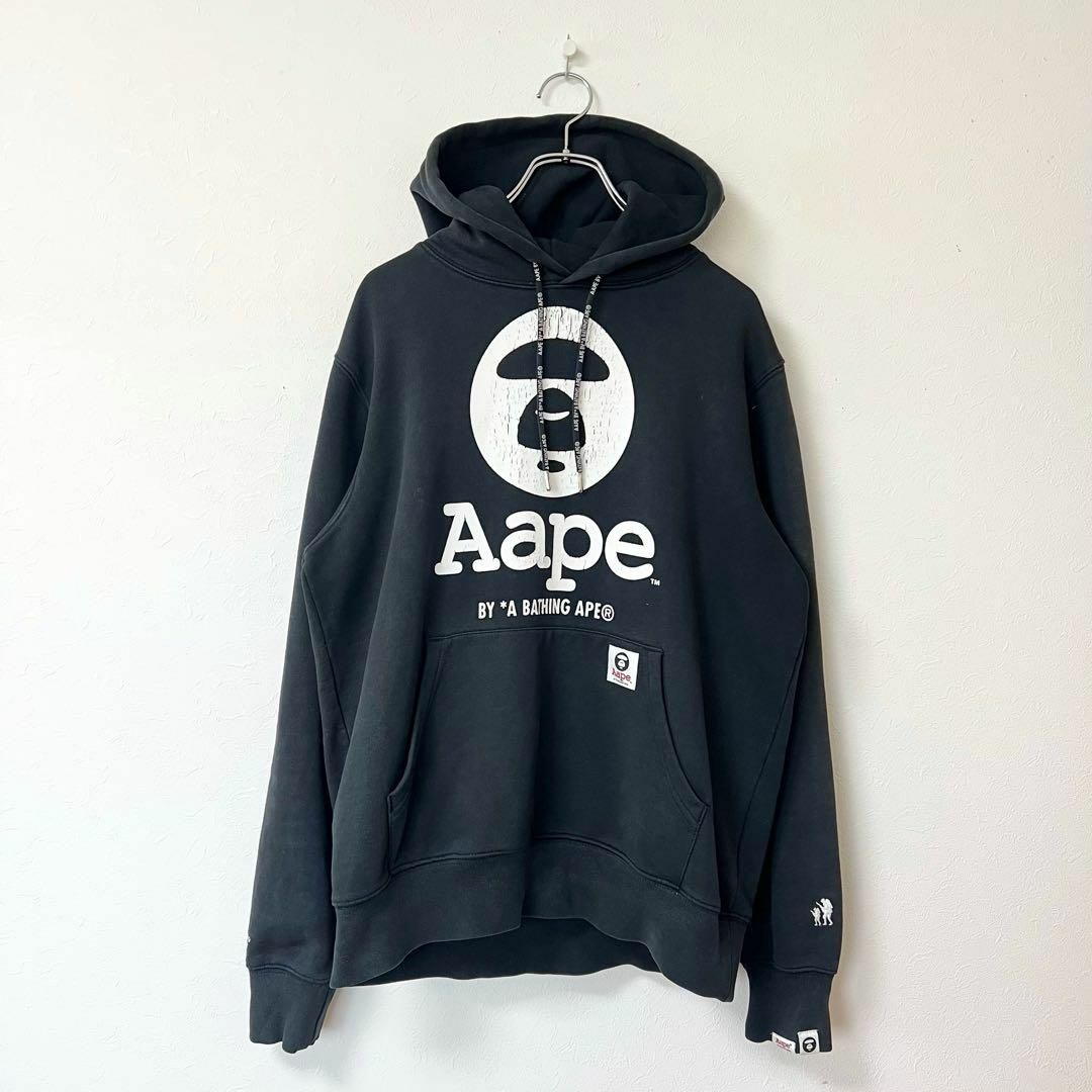 A BATHING APE AAPE フロントロゴ プリントパーカー フーディー