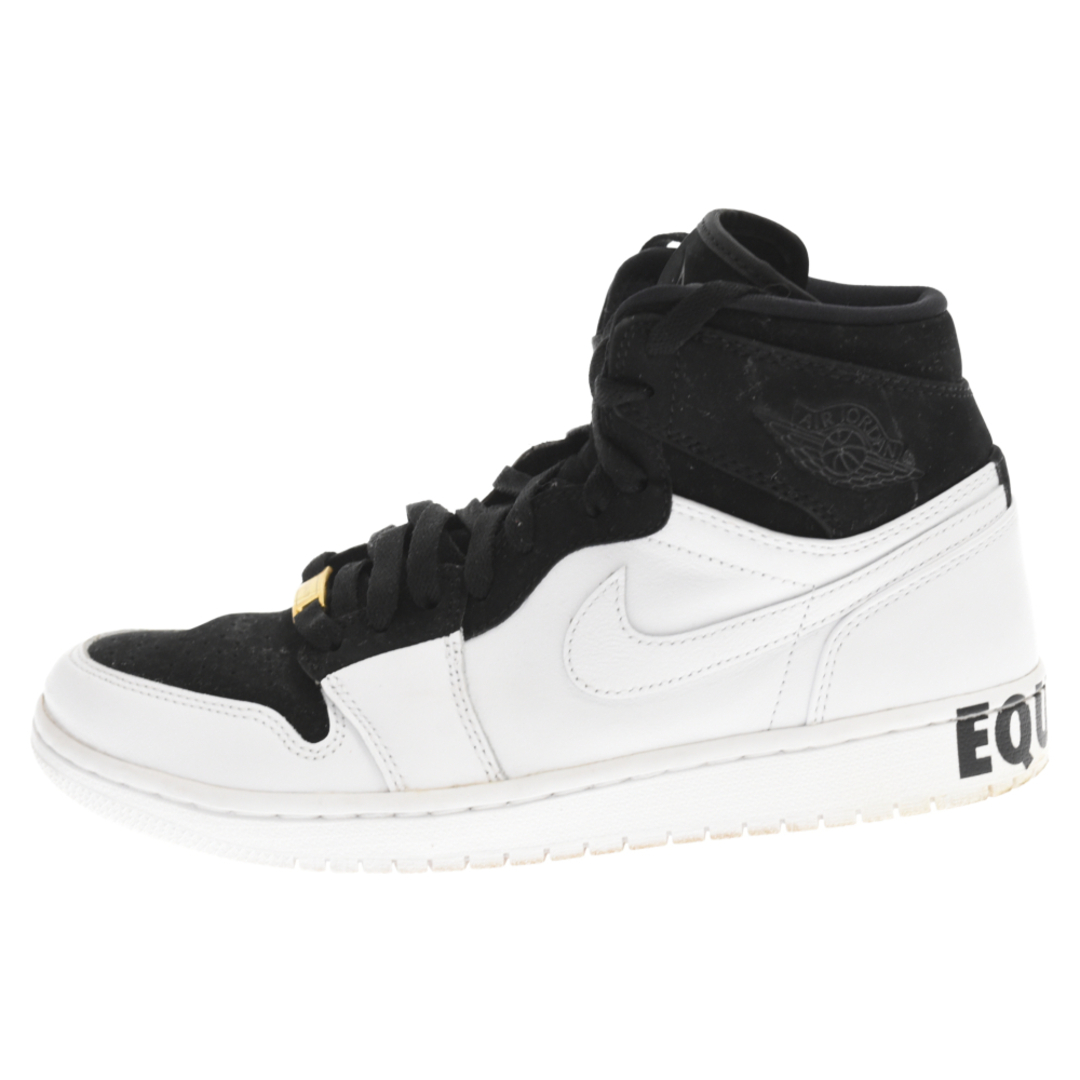 NIKE ナイキ AIR JORDAN 1 RETRO HI EQUALITY AQ7474-001 エアジョーダン 1 レトロ イクオリティ ハイカットスニーカー ホワイト/ブラック US8.5/26.5cm