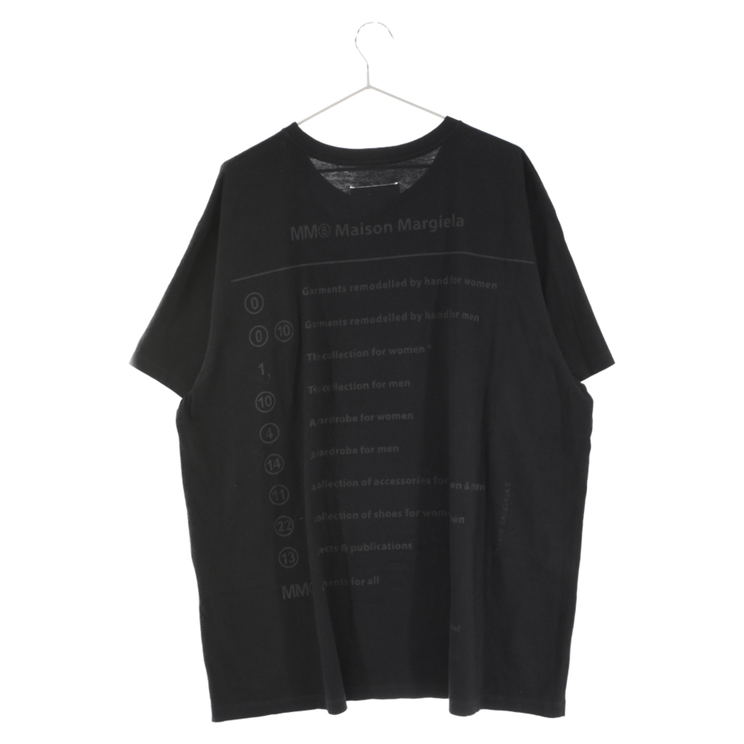 MM6 Maison Margiela エムエムシックスメゾンマルジェラ 21SS バックロゴデザイン 半袖Tシャツ ブラック S52GC0180