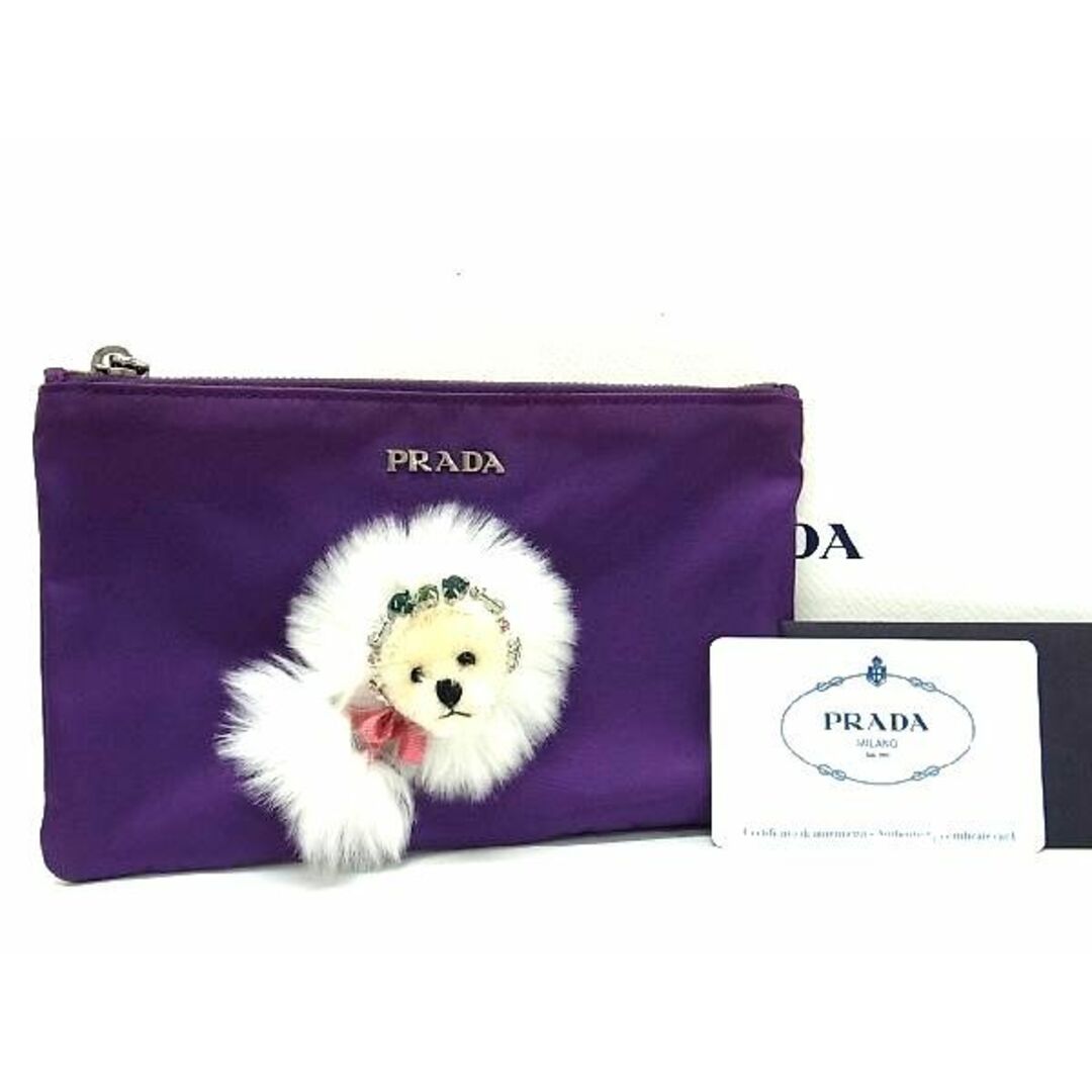 PRADA(プラダ)の■美品■ PRADA プラダ 1M1214 テスートナイロン ポーチ マルチケース 小物入れ レディース パープル系 CC0401  レディースのバッグ(ショルダーバッグ)の商品写真