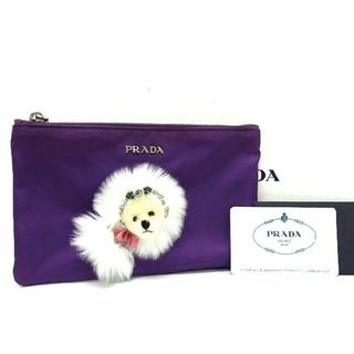 プラダ(PRADA)の■美品■ PRADA プラダ 1M1214 テスートナイロン ポーチ マルチケース 小物入れ レディース パープル系 CC0401 (ショルダーバッグ)