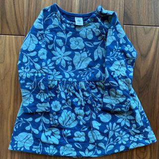 プチバトー(PETIT BATEAU)のキッズ長袖キルティングワンピース100cm(ワンピース)