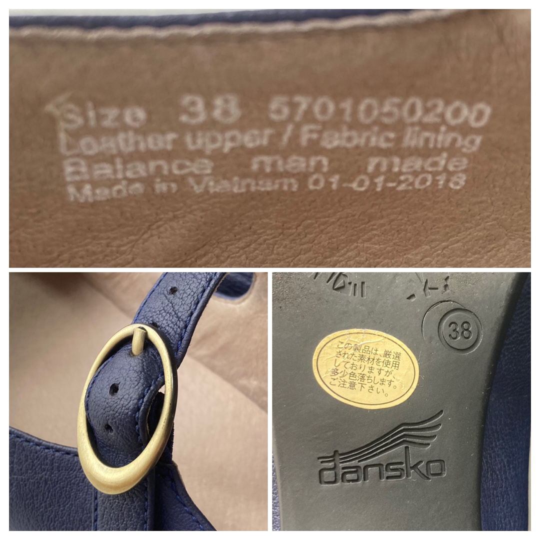 dansko - 【美品】dansko Linette レザーストラップシューズの通販 by