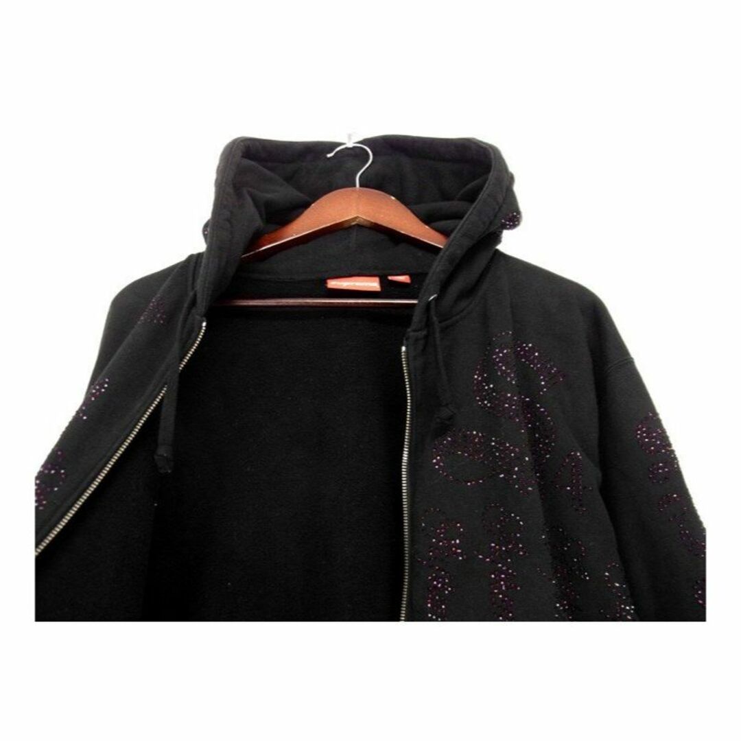 シュプリーム Supreme ■ 22SS 【 Rhinestone Zip Up Hooded Sweatshirt 】 ラインストーン ジップ  アップ フーディー パーカー w15604