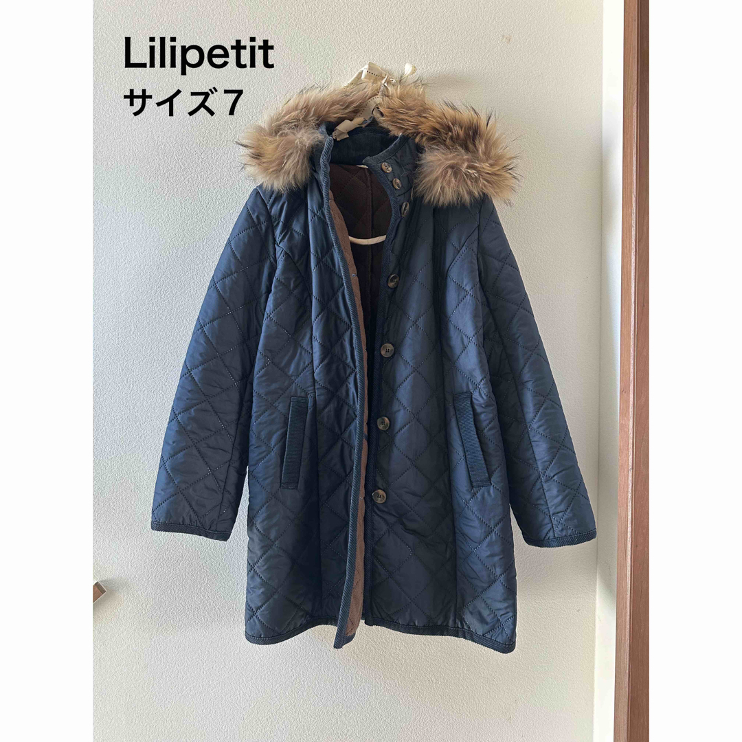 Lilipetit キルティングコート　リアルファー