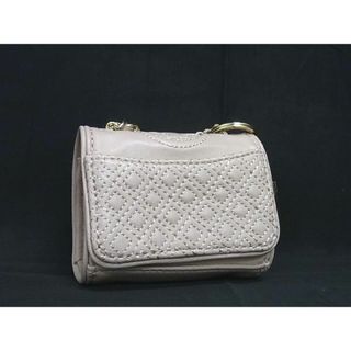 トリーバーチ(Tory Burch)の■新品■未使用■ TORY BURCH トリーバーチ レザー キーリング付き ミニポーチ マルチケース 小物入れ ピンクベージュ系 BF2686(その他)