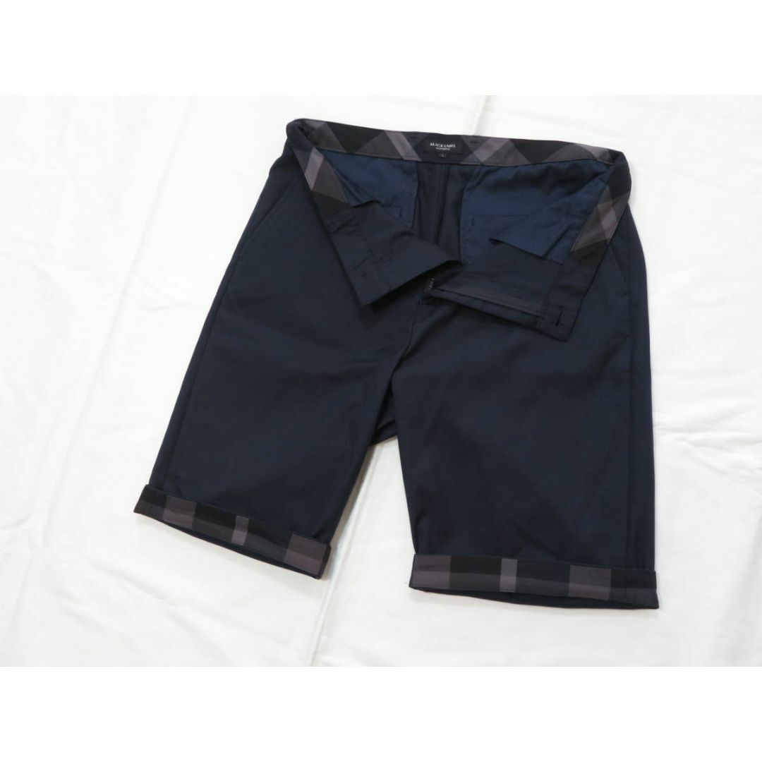 BLACK LABEL CRESTBRIDGE(ブラックレーベルクレストブリッジ)のブラックレーベル クレストブリッジ　紺無地のハーフパンツ　L　22,000円 メンズのパンツ(ショートパンツ)の商品写真