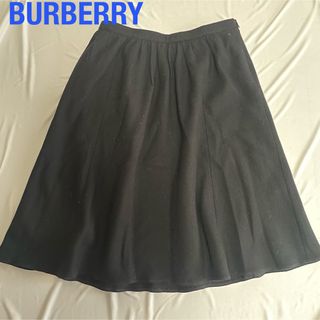 バーバリーブラックレーベル(BURBERRY BLACK LABEL)のバーバリー　スカート　フレア　ブラック　38(ひざ丈スカート)