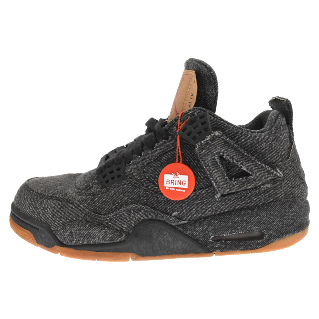 NIKE ナイキ ×LEVI'S AIR JORDAN 4 RETRO NRG BLACK AO2571-001 リーバイス エア ジョーダン4 ブラック デニム ローカットスニーカー US8/26cm ブラック