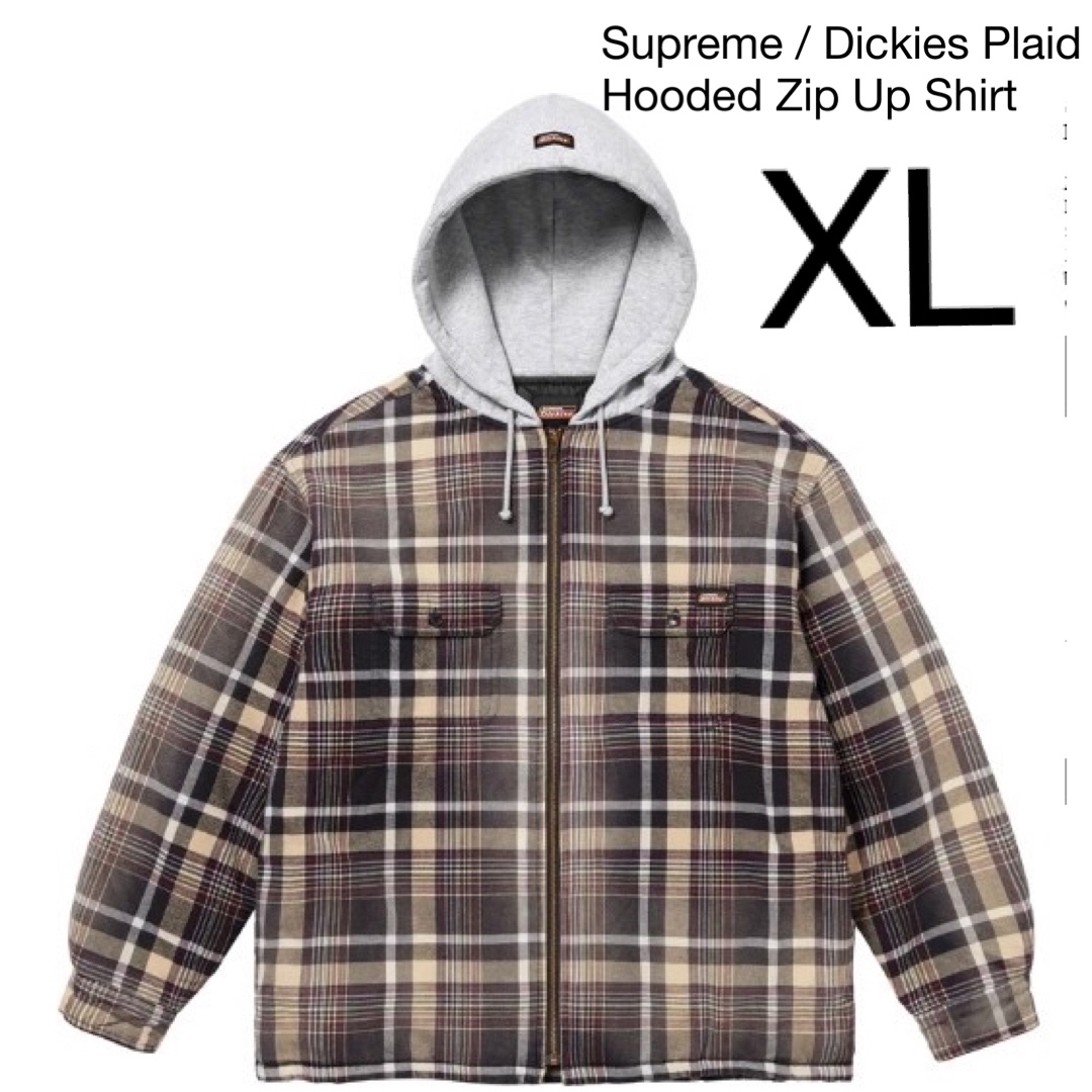 Supreme/DickiesPlaid Hooded Zip Up Shirt