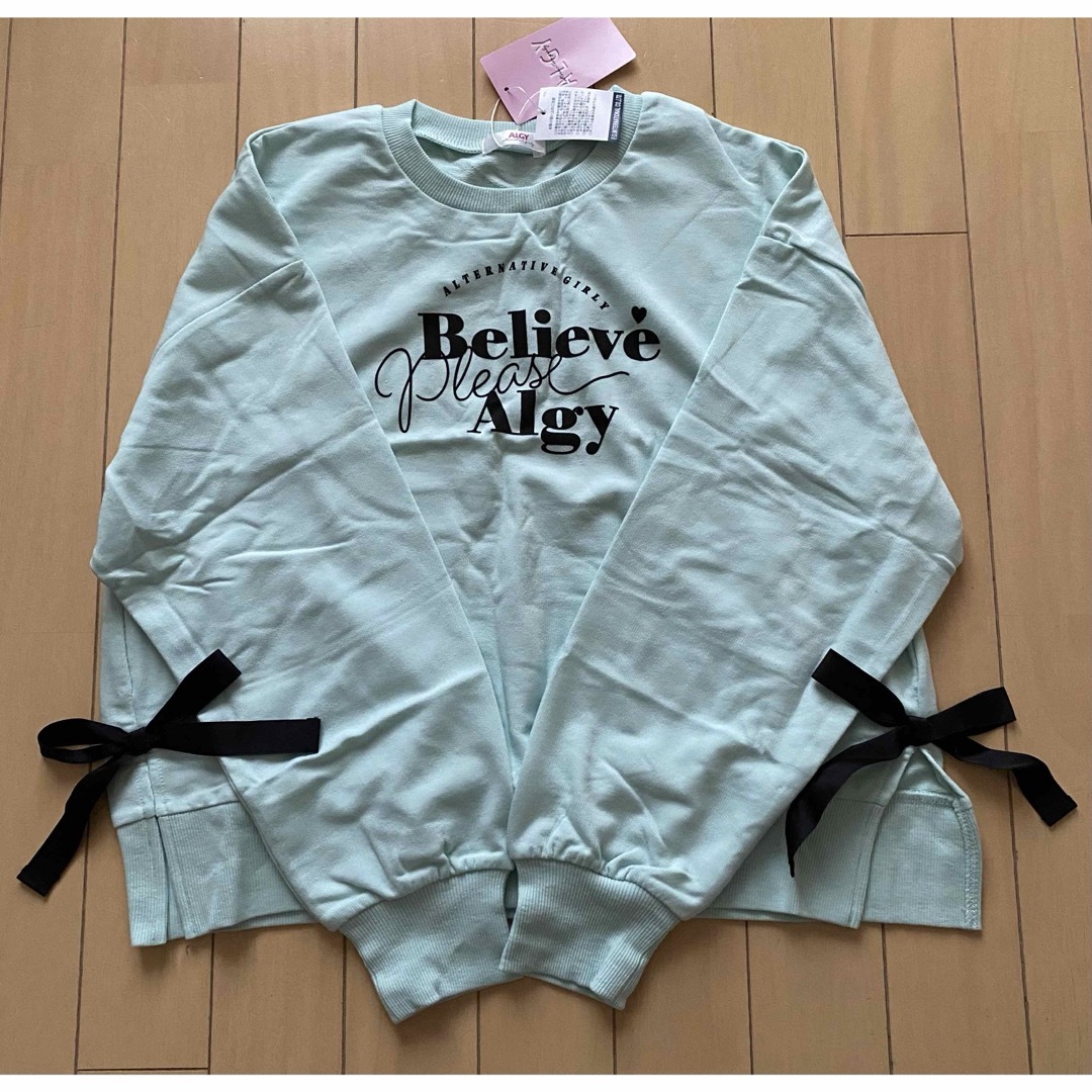 ALGY(アルジー)のアルジー スリットりぼんトレーナー サイズS(145〜155) キッズ/ベビー/マタニティのキッズ服女の子用(90cm~)(その他)の商品写真