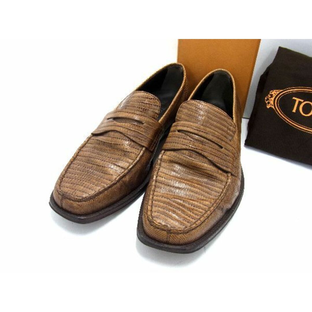 TOD'S(トッズ)の■極上■本物■ TODS トッズ リザード ローファー 表記サイズ7 (約26cm) 靴 シューズ メンズ ブラウン系 AR7630 メンズの靴/シューズ(ブーツ)の商品写真