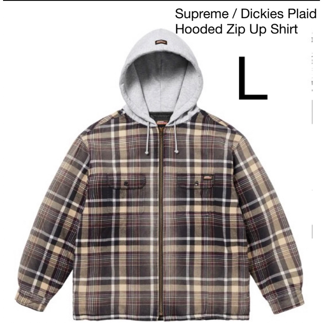 SupremeDickiesPlaid Hooded Zip Up Shirt