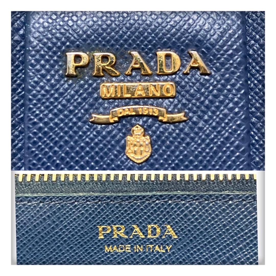 PRADA(プラダ)の26日削除‼️ 人気カラー✨ PRADA プラダ 長財布 パスケース付 ネイビー レディースのファッション小物(財布)の商品写真