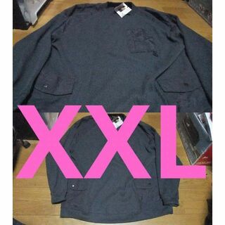 新品 ミリタリー コマンド ワッフル ロンT ロング Tシャツ 3Lワークマン(Tシャツ/カットソー(七分/長袖))