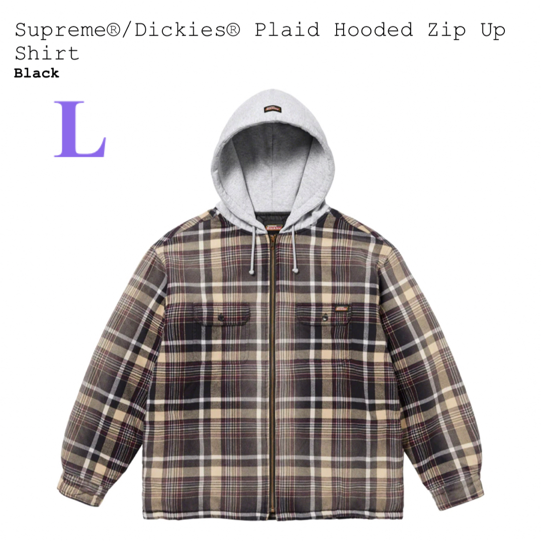 Supreme Dickies Plaid Hooded Zip Shirt