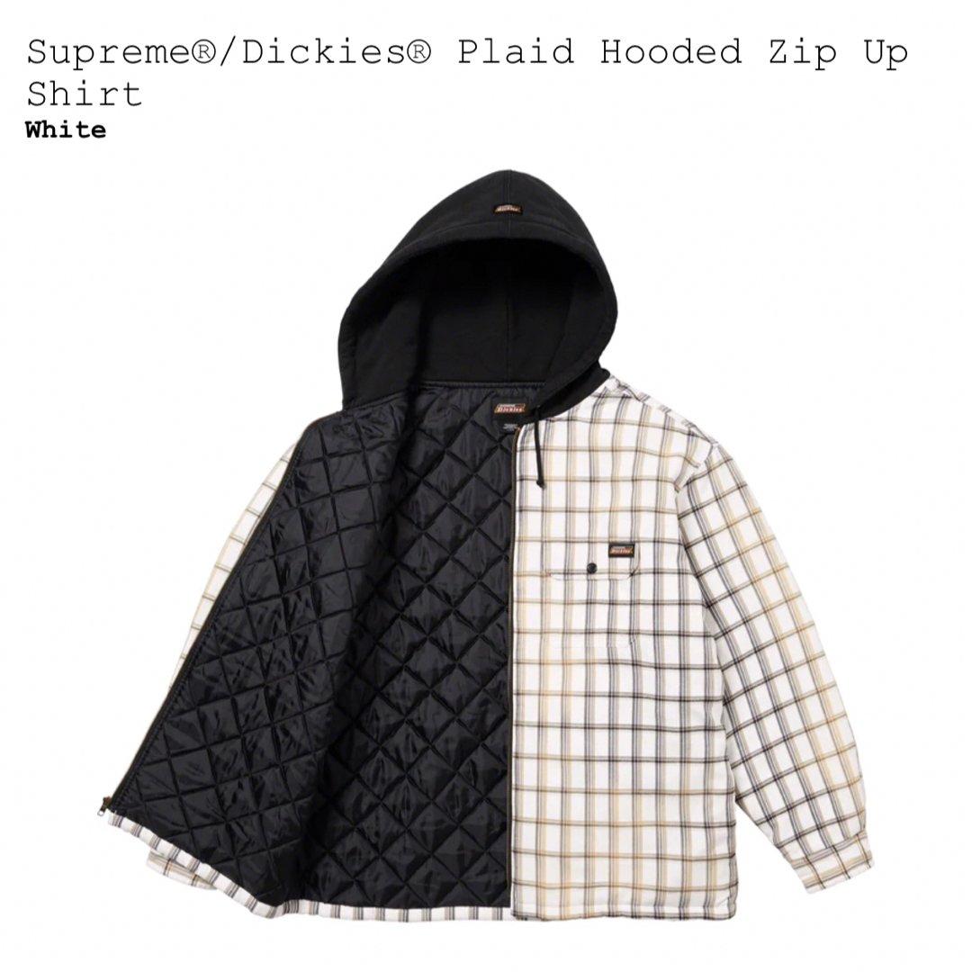 Dickies Plaid Hooded Zip Up Shirt