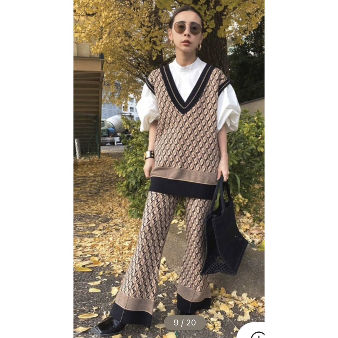 Ameri VINTAGE(アメリヴィンテージ)の美品Ameri modern kint pants アメリ ニットパンツ レディースのパンツ(カジュアルパンツ)の商品写真