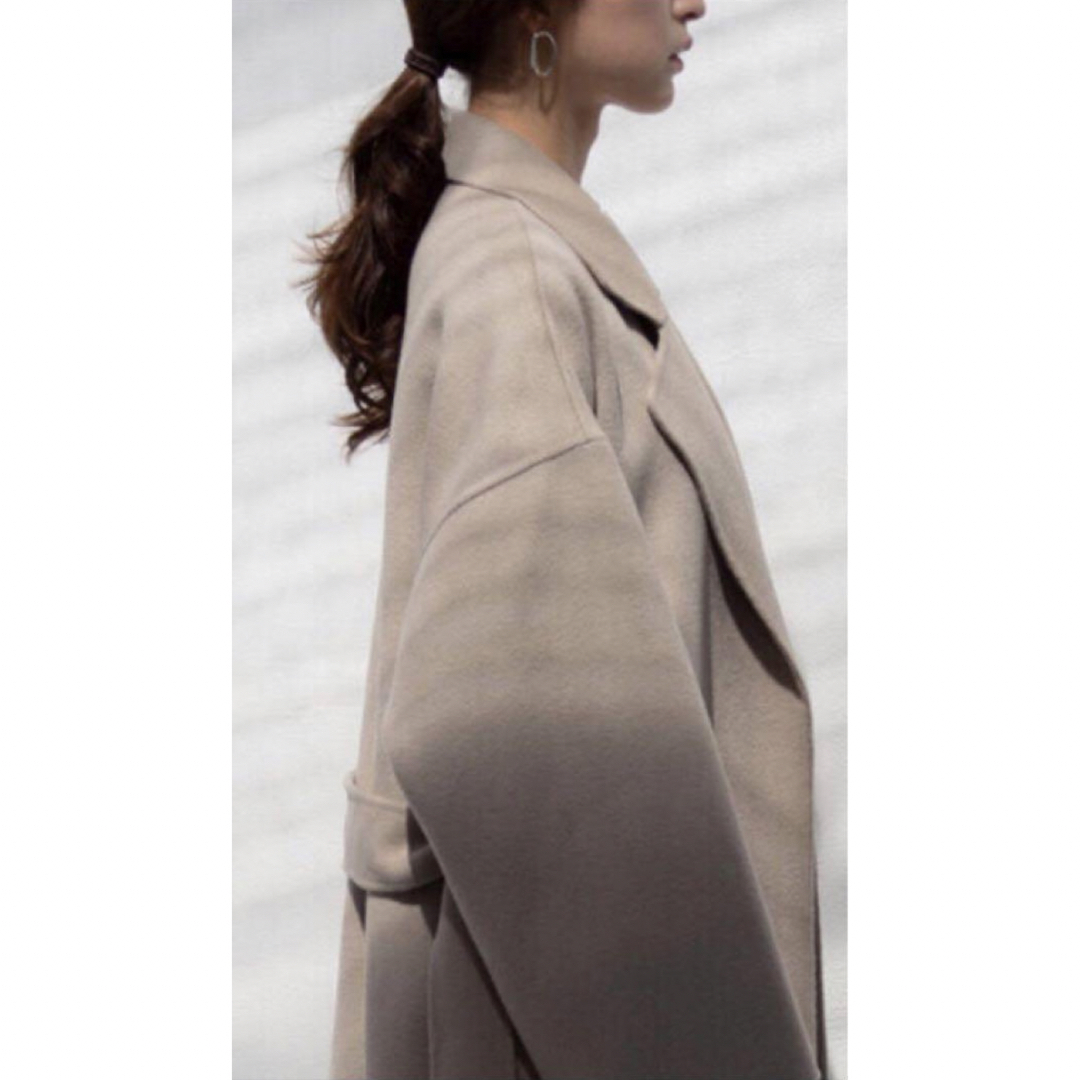 na.e  Shawl Collar Wool Coat グレージュ　通常丈