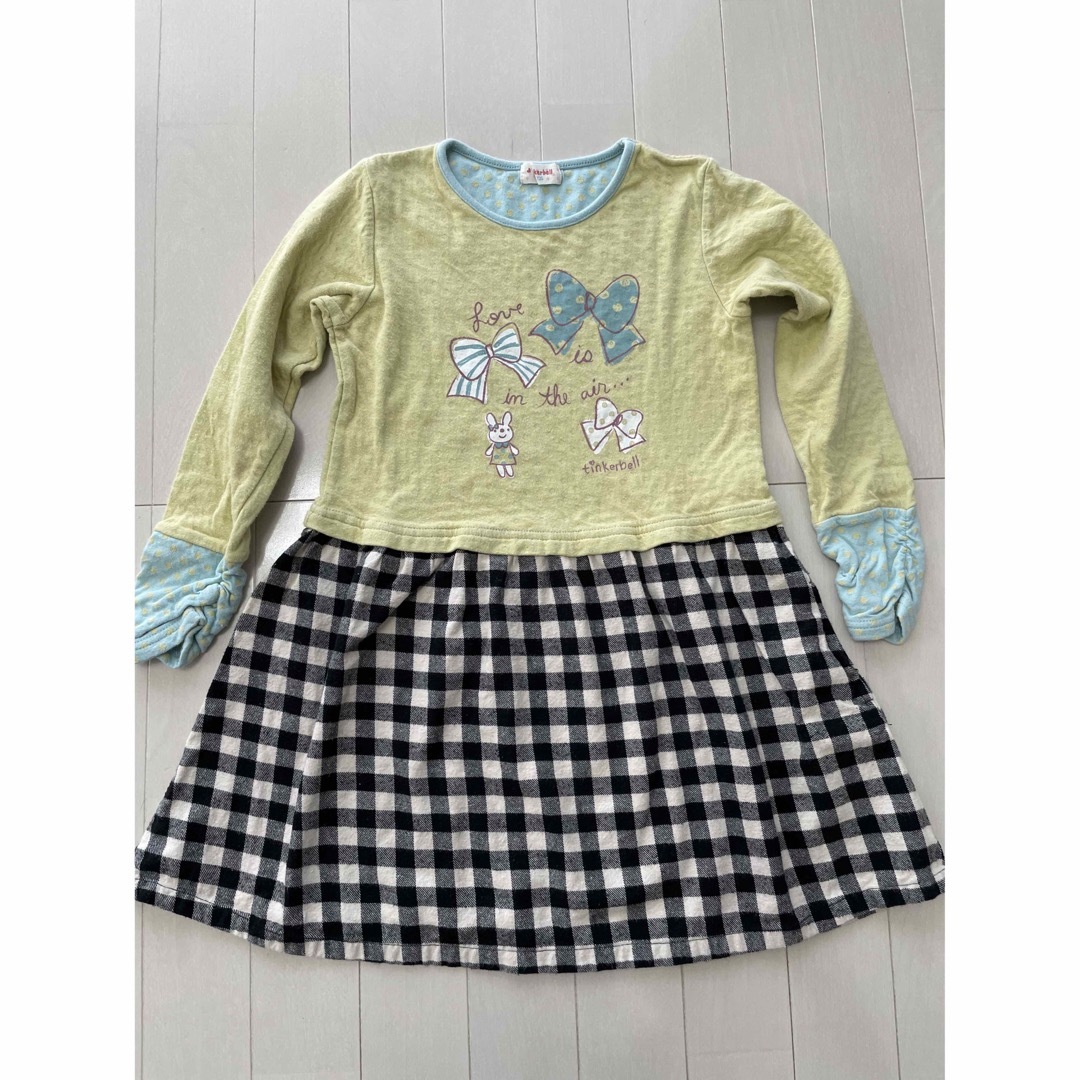 ティンカーベル　ワンピース　120サイズ キッズ/ベビー/マタニティのキッズ服女の子用(90cm~)(ワンピース)の商品写真