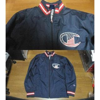 チャンピオン(Champion)のチャンピオン champion ワッペン ジャケット XL ネイビー ヘインズ製(その他)