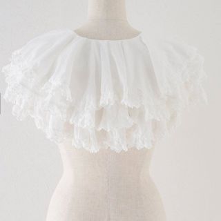 FUMIE TANAKA フミエタナカ フリルネック フリルつけ襟 ホワイトの通販