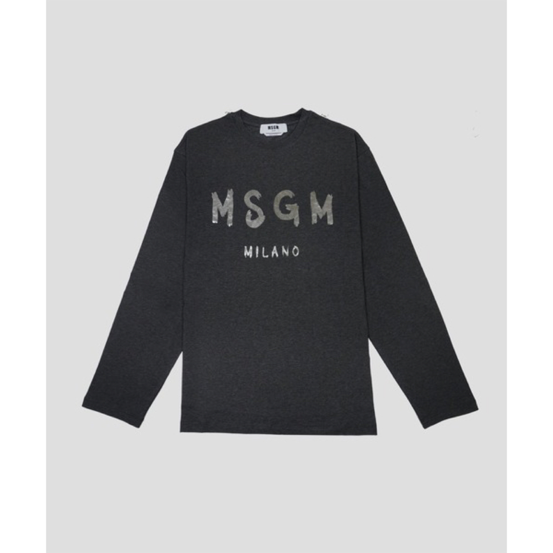 MSGM(エムエスジイエム)のMSGM ブラッシュロゴ ロングスリーブTシャツJapan Exclusive メンズのトップス(Tシャツ/カットソー(七分/長袖))の商品写真