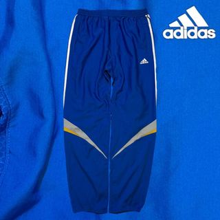 希少　adidas アディダス　トラックパンツ　ジャージ　ブルー　ネオンイエロー