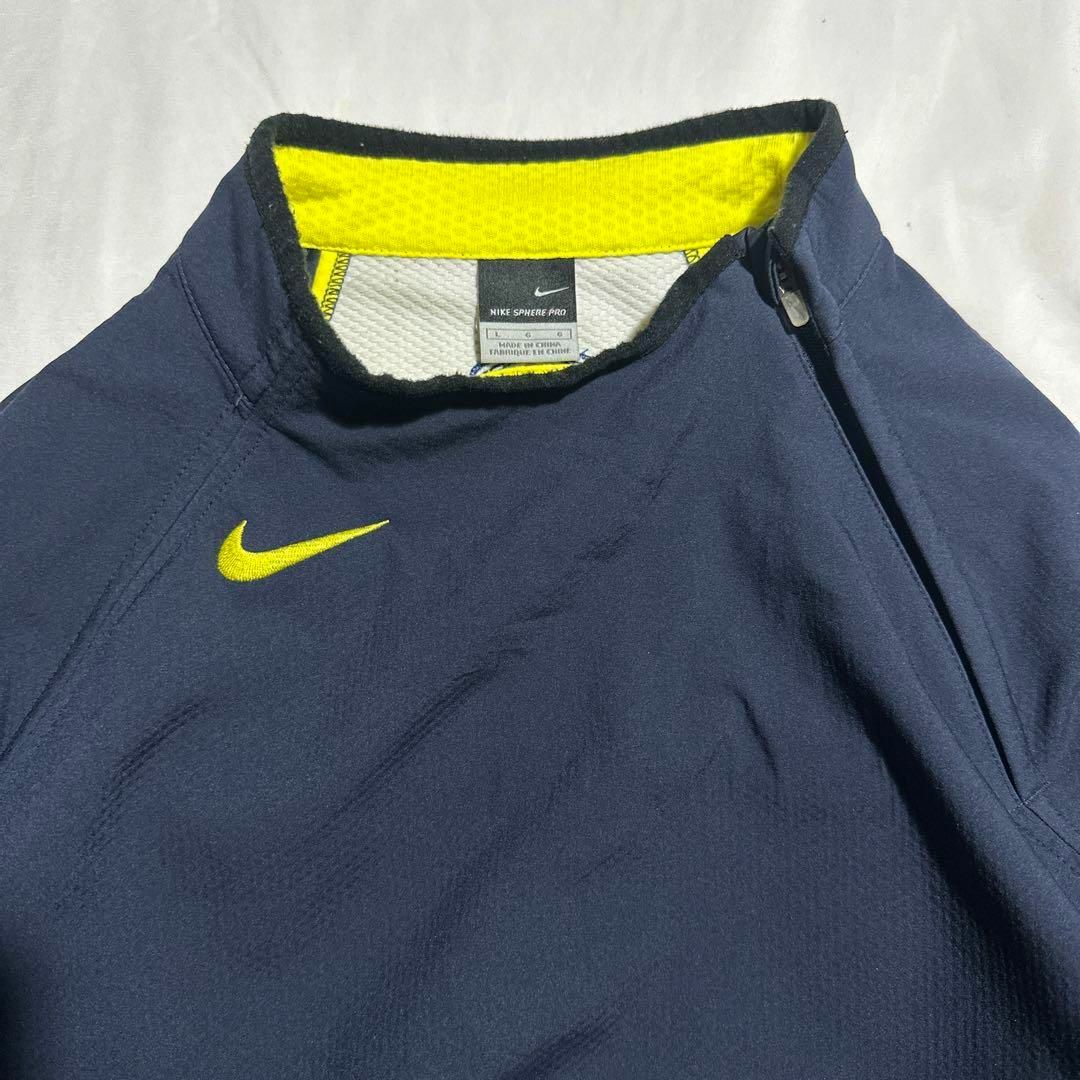 NIKE - NIKE 00s y2k プルオーバー 異素材 斜めジップ グローブ NIKE - NIKE 00s y2k プルオーバー 異素材 斜めジップ グローブ