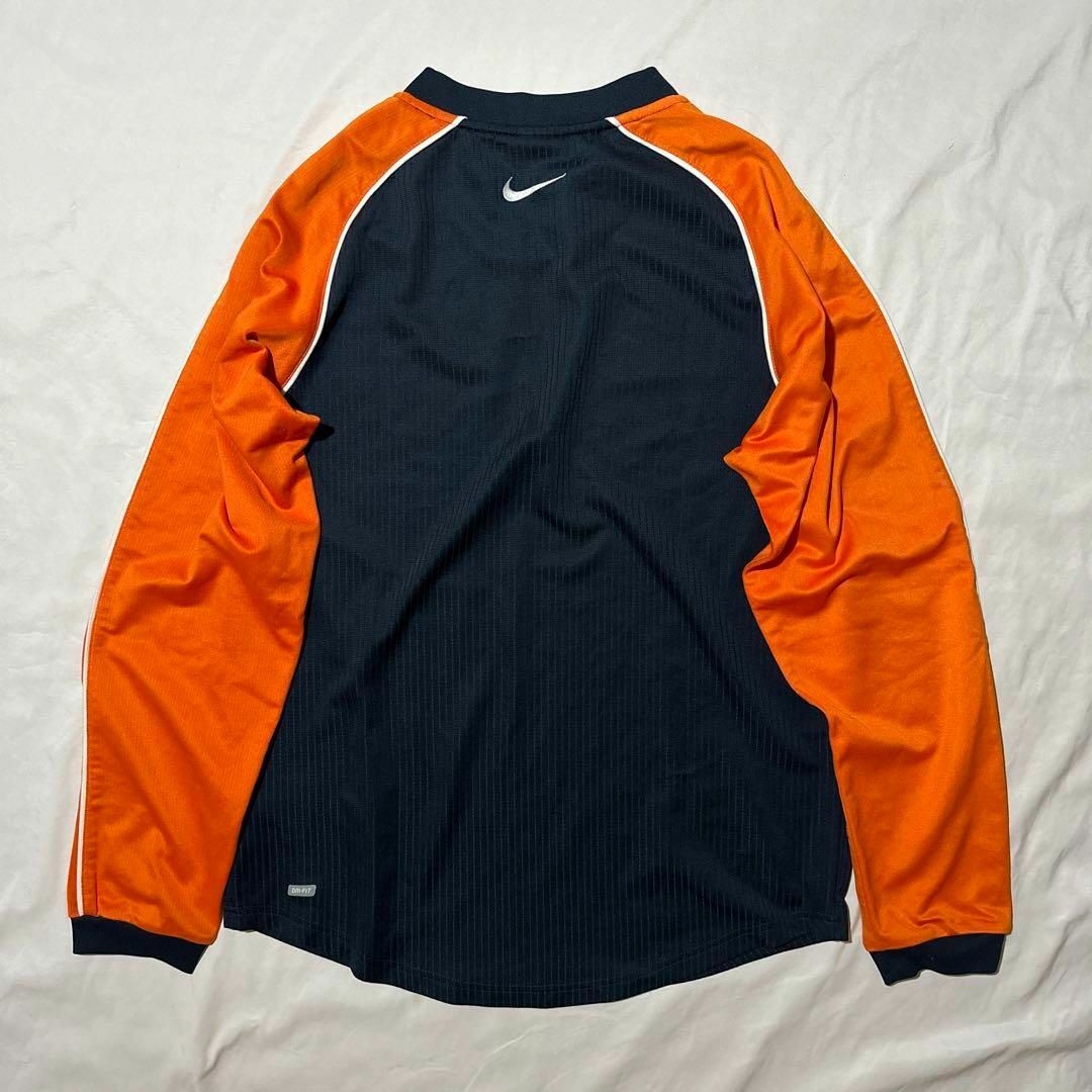NIKE(ナイキ)のNIKE 00s y2k 長袖ゲームシャツ　ツートーン　ラグラン　オレンジ メンズのトップス(Tシャツ/カットソー(七分/長袖))の商品写真