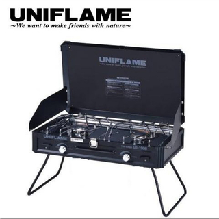 ユニフレーム(UNIFLAME)のユニフレーム ツインバーナー US-1900 ブラックLTD 新品未使用(ストーブ/コンロ)