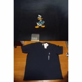 新品 ミッキー ドナルドダッグ ポケット付 Tシャツ XXL ユニクロ