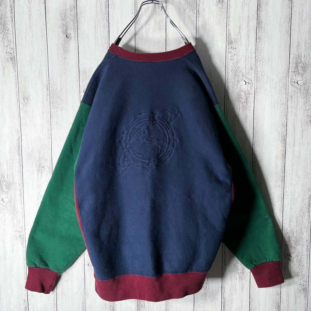 USA製 XL 90s】ハードロックカフェ 両面刺繍 マルチカラー スウェット-