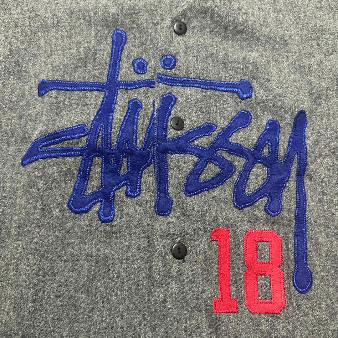 菅田将暉着用　STUSSY ベースボールシャツ　18周年　グレー　ウール