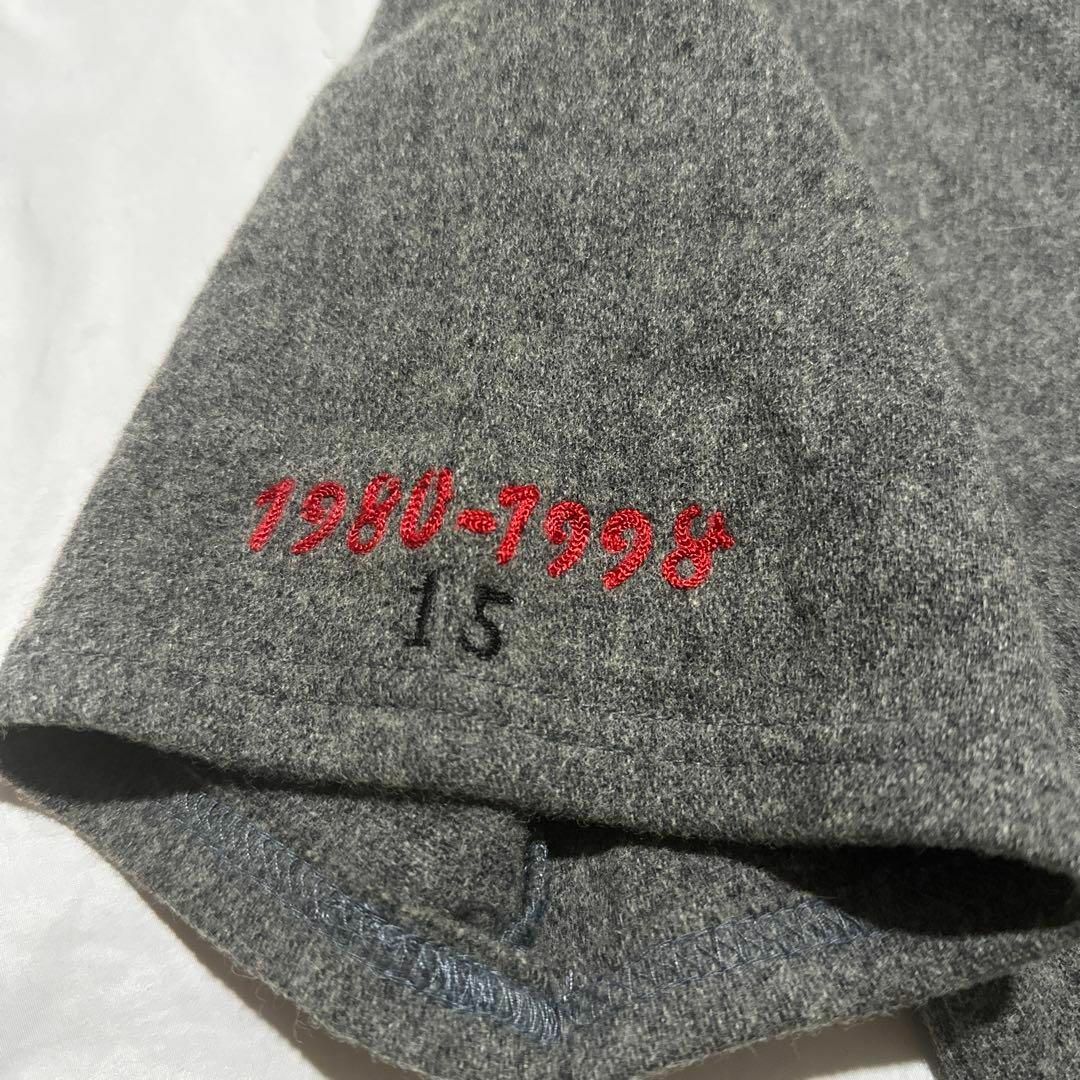 菅田将暉着用　STUSSY ベースボールシャツ　18周年　グレー　ウール