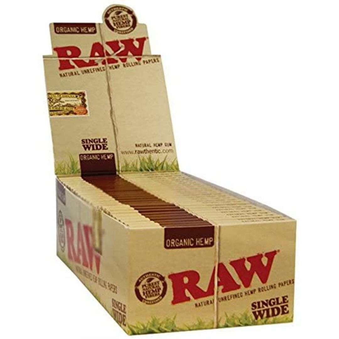 【人気商品】RAW ロー 手巻き用オーガニックヘンプ、ローリングペーパーシングル