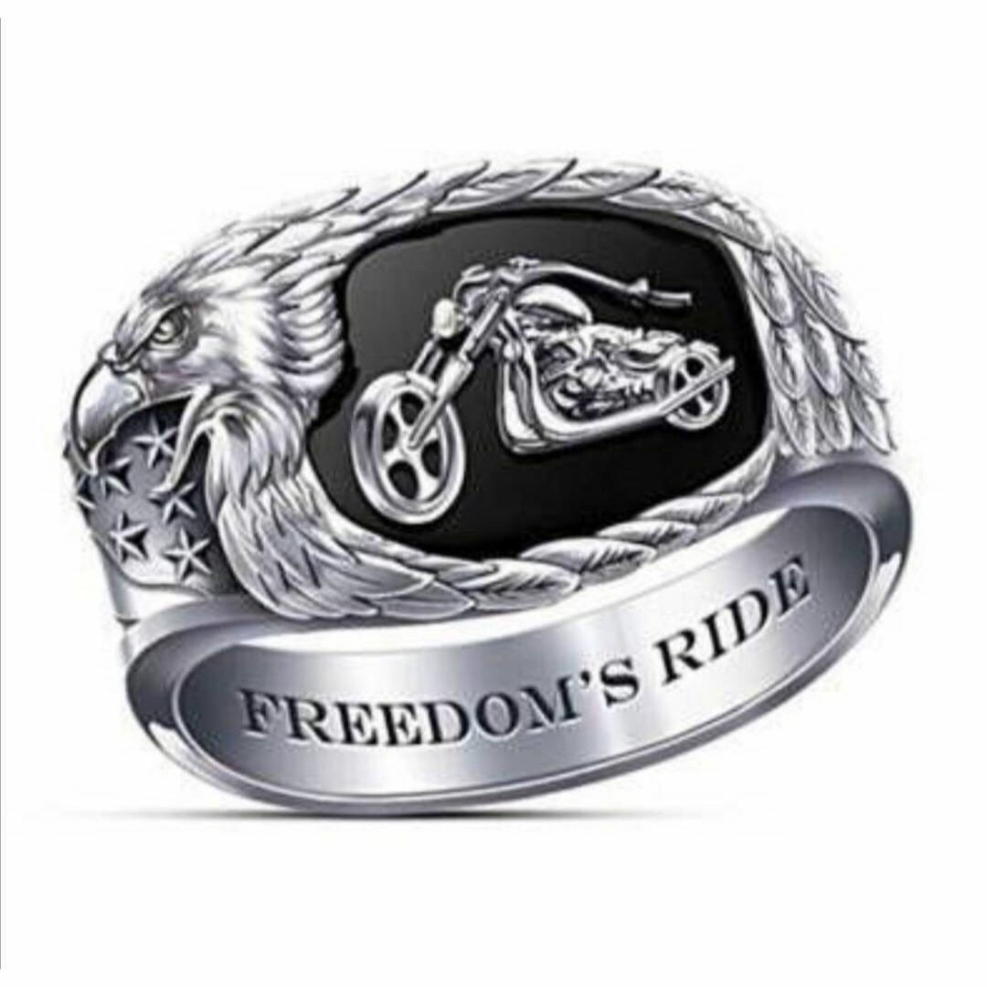 【R044】リング　メンズ　指輪　シルバー　バイク　オートバイ　20号 メンズのアクセサリー(リング(指輪))の商品写真