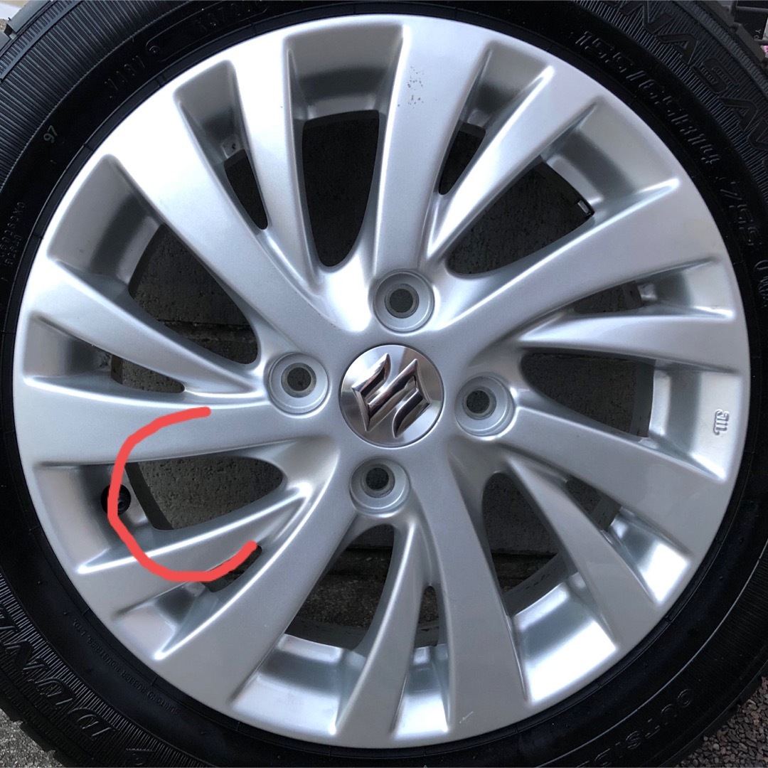 スズキ - スペーシアカスタム純正 155/65R14  75S  バリ山  ヒゲあり