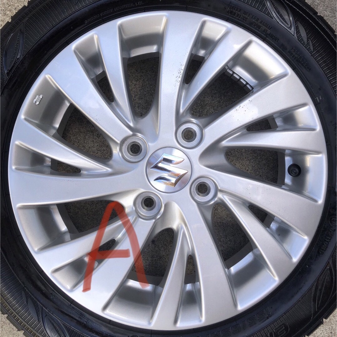 スズキ - スペーシアカスタム純正 155/65R14  75S  バリ山  ヒゲあり