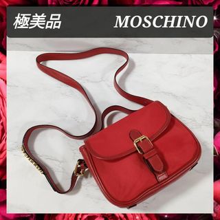 モスキーノ(MOSCHINO)の極美品 モスキーノ ショルダーバッグ 2WAY ハンドバッグ レディース レッド(ショルダーバッグ)