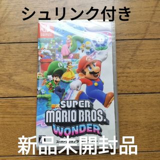 ニンテンドウ(任天堂)のシュリンク付き新品未開封品　スーパーマリオブラザーズ　ワンダー(家庭用ゲームソフト)