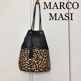 MARCO MASI - MARCO MASI マルコマージ☆レオパード ハラコ巾着バッグ