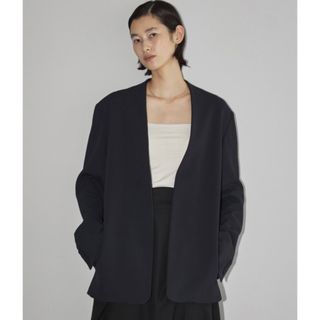 ZARA - ZARA テクスチャー パフジャケット ノーカラー ツイード生地 ...