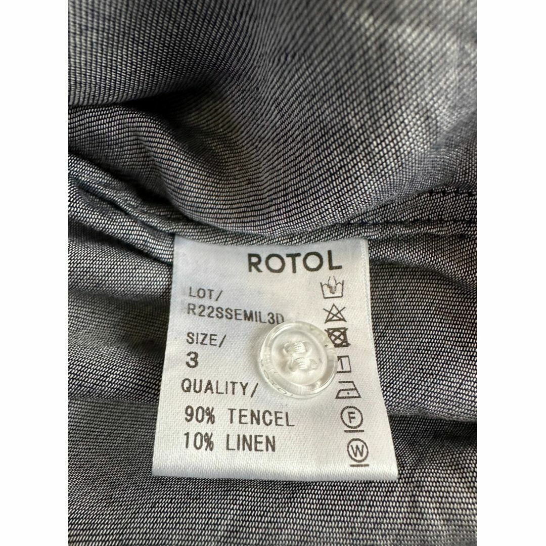 COMOLI(コモリ)の■ ROTOL ロトル 長袖シャツ 3 L-/NVY/R22SSEMIL3D メンズのトップス(シャツ)の商品写真