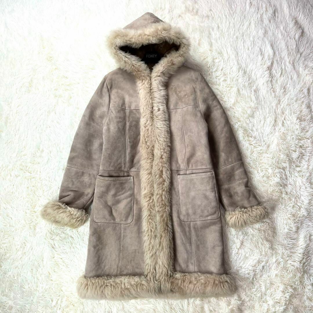 SHEARLING シアリング ムートンコート ロング ファーコート 羊毛皮 F