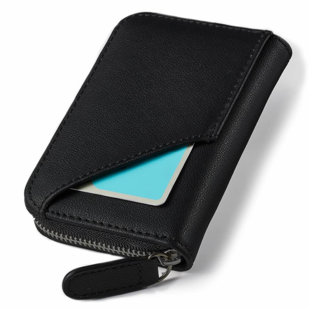 【色: ブラック】STREAM EXCHANGE小さい財布 本革 カードケース