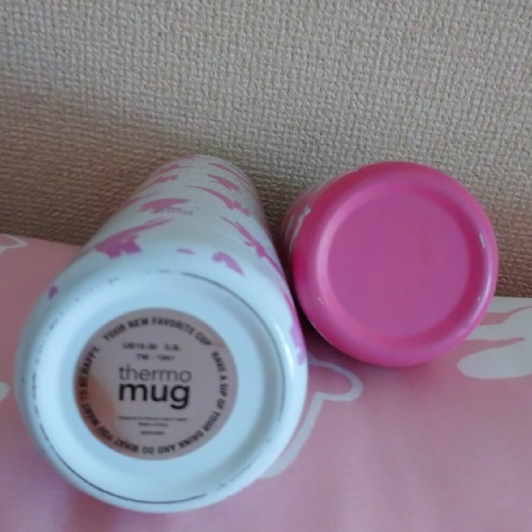 thermo mug(サーモマグ)のサーモマグ　かまわぬ　うさぎ　大小 キッズ/ベビー/マタニティの授乳/お食事用品(水筒)の商品写真