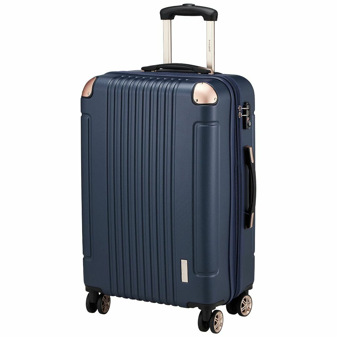 【色: ネイビー】[ルコックスポルティフ] スーツケース ハード シボ加工 拡張のサムネイル