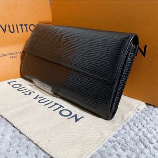 ルイヴィトン(LOUIS VUITTON)の【美品】 ルイヴィトン ポルトフォイユ サラ エピ ノワール 黒 長財布(長財布)